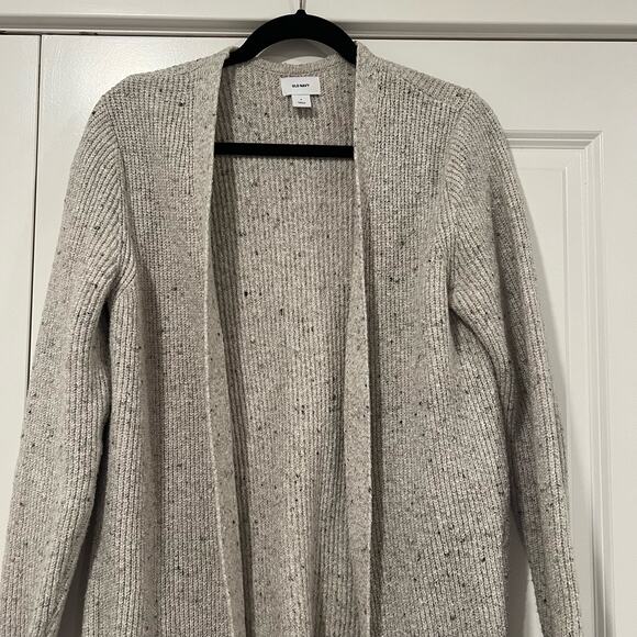 Old Navy Women's Tan Cotton Cardigan‎ Oversized Size Small - Picture 3 of 9